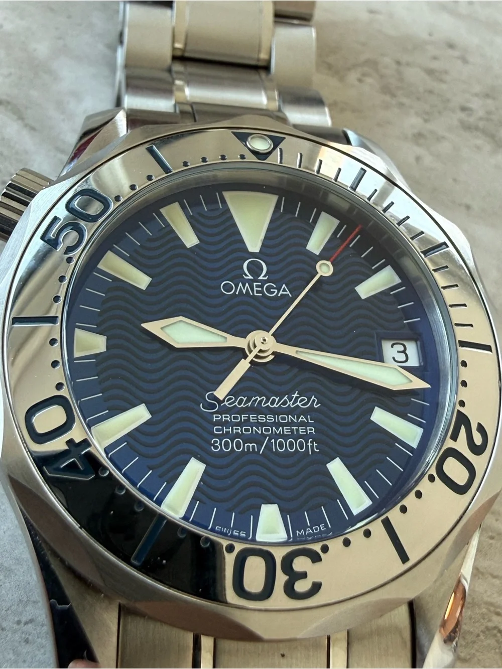 Omega Seamaster Steel Watch - Blue Dial